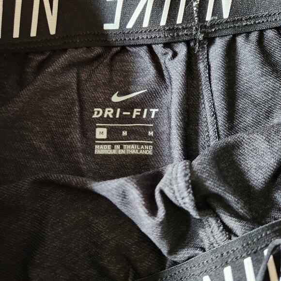 Nike Dri-Fit Lounge Shorts Size Medium Gray Black Spacedye - Picture 4 of 5